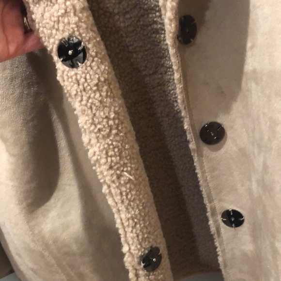 Faux suede/shearling coat - Picture 5 of 6